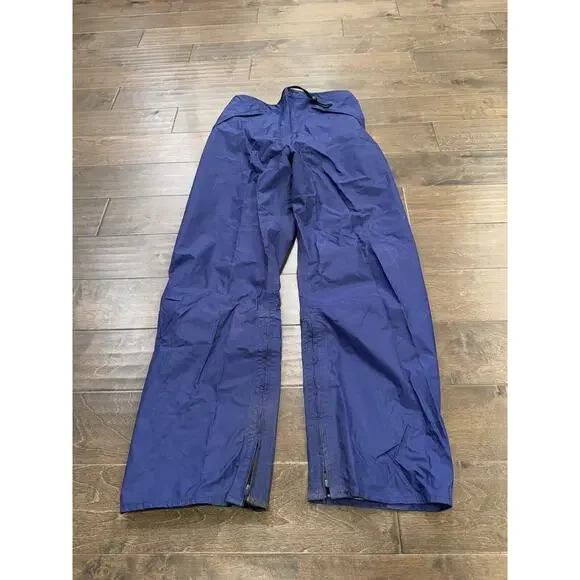Vintage 90s Patagonia Mens Blue Nylon Waterproof Ankle Zip Rain Pants Size L